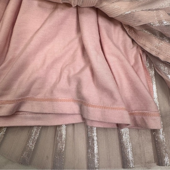 NWT ANTHROPOLOGIE Metallic Pleated Top w/ Ruffle Cap Sleeves PINK-SILVER /MEDIUM - Picture 14 of 16